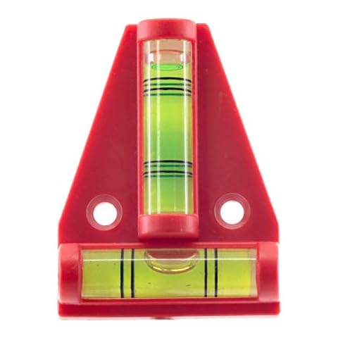 DIGIFLEX 2 Way Mini Red Spirit Level - Small T Shaped Bubble Levelling Tool for On-The-go Measuring - Spirit Levels for a Caravan Campervan Furniture Picture Frames Decking Camera Tripod Camping Cover