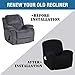 H.VERSAILTEX Super Stretch Recliner Cover Recliner Couch Covers Recliner Chair Cover Form Fitted Non Slip Reclining Slipcovers for Standard Large Recliner, Soft Thick (1 Pack, Black)