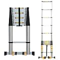 YHKJLYH Ladders Tall Extension Telesladders with 7Cm Wide Pedal & Stabilizer Bar Telescoping Ladder Load 150Kg/5M/16.4 Ft Convenient (Color : 6.6m/21.6 Ft)