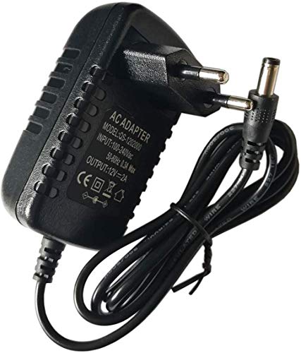 Netzadapter AC/DC 12 V 2 A Transformator Universal Ladegerät Netzteil schwarz (12 V / 2000 mA 2 A) (12 V 2 A + 12 Stück DC)