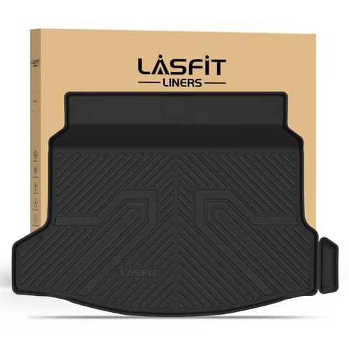 Image of LASFIT All Weather Cargo Mats for Honda Civic 2022-2026 - Hatchback | Full Surround TPE Mats, Tall Walls, 3D Custom Fit, Non-Slip, Easy Clean, Tool-Free Install, Vehicle-Specific Accessories