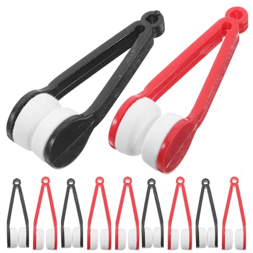 FONDOTIN 12 Piezas Clip Para Limpieza De Gafas Ser Limpiador De Gafas De Sol Objetivo Mini Limpio Acortar Microfibra Portátil Lentes Ojo Espectáculo Limpiar Limpiadores De Gafas Franela