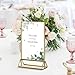 12PCS Acrylic Gold Sign Holders, 4''x6'' Wedding Table Sign Double Sided Holder, Acrylic Gold Frame Sign Holders Display Stand for Wedding Table Numbers, Restaurant Sign, Menu, Photo
