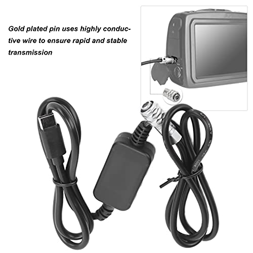 Cabo de alimentação para filmadora, luva reforçada com pino banhado a ouro USB PD para cabo BMPCC Fi