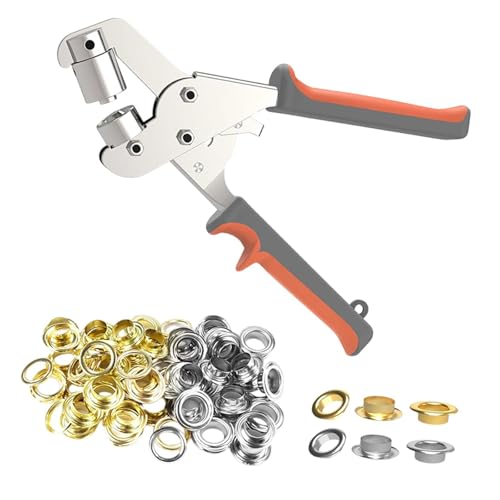Baoblaze Set di utensili per pinze per occhielli portatili, perforatrice manuale per occhielli, impugnatura ergonomica per hobbisti di artigianato