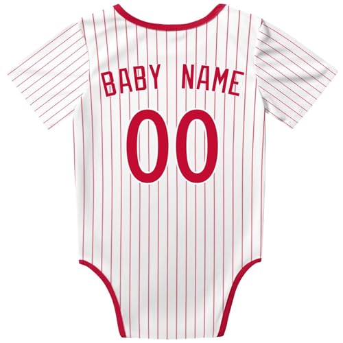 KREDE Philadelphia Baby Clothes Unisex Bodysuit Custom Name Number for Baby Boy3