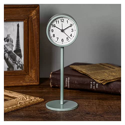 Reloj despertador de metal nórdico para mesita de noche silencioso de pilas