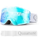 Qunature Skibrille Snowboardbrille UV-Schutz Ski Brille Damen/Herren Brillenträger Anti-fog Helmk...