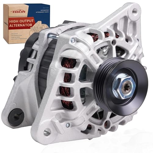 TSSLIIN High Output Alternator for-Hyundai Elantra 2007-2012 2.0L, For-KIA Soul 2010 2011 2.0L, Spectra 2007-2009, 90A 12V 4-Groove Pulley, Alternator Replacement OE 3730023650 11311N