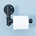 Rustic Industrial Pipe Toilet Paper Holder by Pipe Decor, Heavy Duty DIY Style, Wall Mounted Kit, Modern Chic Electroplated Black Iron Finish, Commercial Grade Metal, Slide TP Roller, Oil + Rust Free