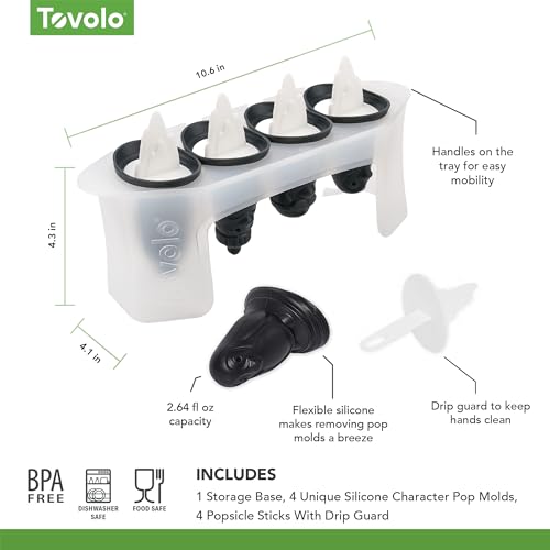 Image of Tovolo, Freezer Pop Molds Penguins Set 4