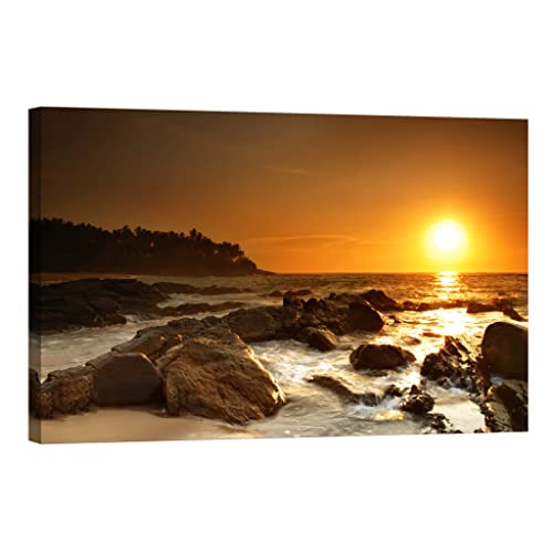 Tableau nature luminescent 80x120 cm pour deco salon moderne