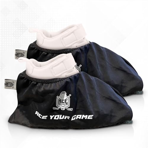 ACE HOCKEY Slide Board Booties for Smooth Gliding (Reusable, Washable) - Compatible with All Fitness/Hockey Slideboards - Slip-Over-Shoe Design - One Size Fits All