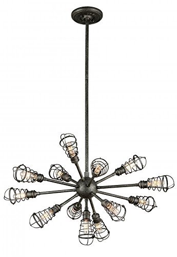 Troy Lighting Conduit 13-Light Pendant - Old Silver Finish by Troy