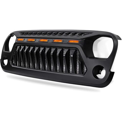 Image of Angry Face Grille Compatible with Jeep Wrangler Jk Jku 2007-2018