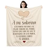 Amorea A mi Sobrino Espero Que Cada Vez Que te Acurruques en Esta Manta te Recuerde cuánto te Quiero Manta para el Mejor Sobrino de Parte de la tía y el tío Regalo de Cumpleaños Graduación y Navidad