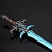 KUNRUI Wow Frostmourne Model,Frost Effect Coloring, Length 30Cm/12In, All Metal Material with Display Stand