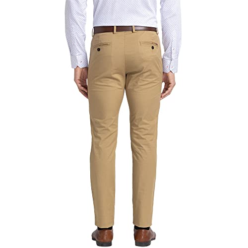 Image of Park Avenue Men's Cotton Blend Print Pattern Neo Fit Flat Front Chinos