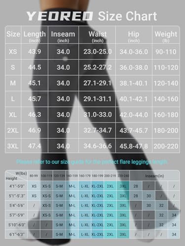 Image of YEOREO CoreFlex Women Workout Flare Leggings