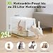 SZEE XL Edelsthal Katzenklo mit 180° Klappdeckel, Große Geschlossene Katzentoilette Edelstahl mit Deckel, Stainless Steel Cat Litter Box with Scoop-59x38x38cm, Weiß