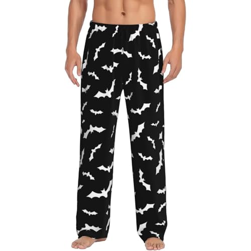 Carlonge Bats Mens Pajama Pants Sleepwear Lounge Pj Bottoms