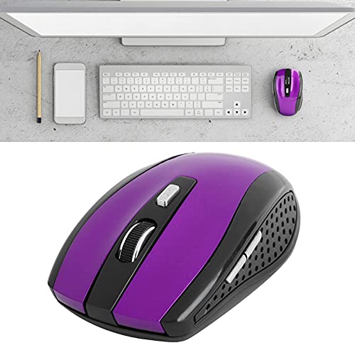 Marvellous Wireless Mouse, 2.4Ghz Notebook Computer Optical Gaming Accessories 6 Buttons With Adjustable Dpi 250Hz Computer Mouse With Usb Receiver For Laptop Notebook (Purple) #TOP23