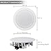 Pyle 6.5” Pair Bluetooth Flush Mount In-wall In-ceiling 2-Way Speaker System Quick Connections Changeable Round/Square Grill Polypropylene Cone & Polymer Tweeter Stereo Sound 150 Watt (PDICBT652RD)