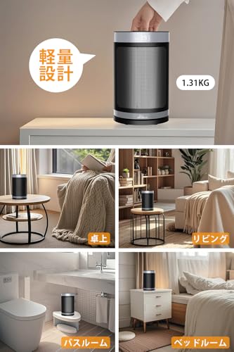 VECELO ヒーター セラミックヒーター 電気ファンヒーター 900W/1200W の商品画像 7