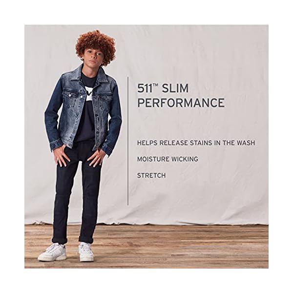Levi's Boys' 511 Slim Fit Performance Jeans, Headed South, 16 - Image 7