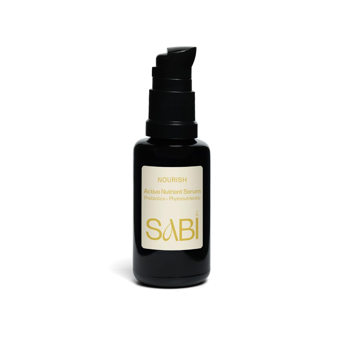 All-Natural Antioxidant Serum: 100% Vegan Collagen Serum, Natural Hyaluronic Acid, Vitamin C + Seaweed Ferments. For Hormonal Breakout Prone Skin, 30ml |The SABI Active Nutrient Sensitive Skin Serum