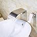 Contemporary Brushed Nickel Sink Faucet Single Lever Mixer Wall Mount