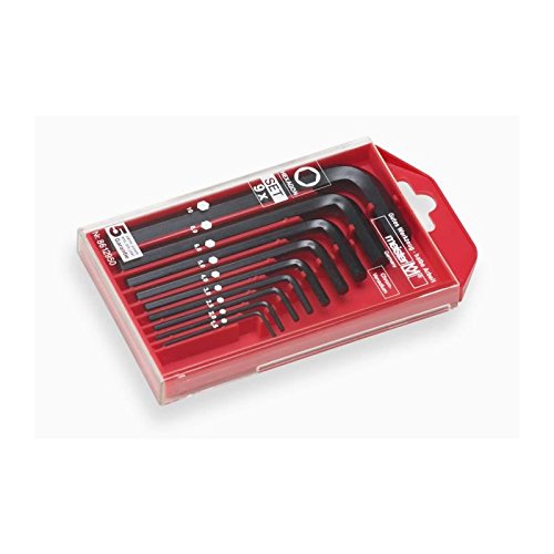 Meister Werkzeuge 8612950 L-Shaped Hex Key Set metrisch 9Stück (E 