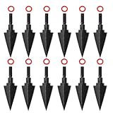SOPOGER 12pcs Traditional Archery Broadheads - 100/125 Grain Turkey Broadheads Arrow Tips Carbon Steel Field Tips Hunting Arrowheads for Recurve Compound and Crossbow (100grain Swallow-Tailed)