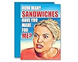 Lindsay Summer House How Many Sandwiches Have You Made for Me Birthday Friendship Anniversary Valentine's Day Mother's Day Greeting Card 5x7 inch w/Envelope
