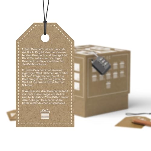 SURPRISA Geschenkbox, Rätselbox Happy Bday – kreative Verpackung für Geburtstagsgeschenke und Gutscheine