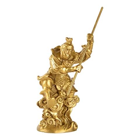 Chinese Brass Monkey King Figurine Sun Wukong Statue Housewarming Congratulatory Gift ZD117 Cover