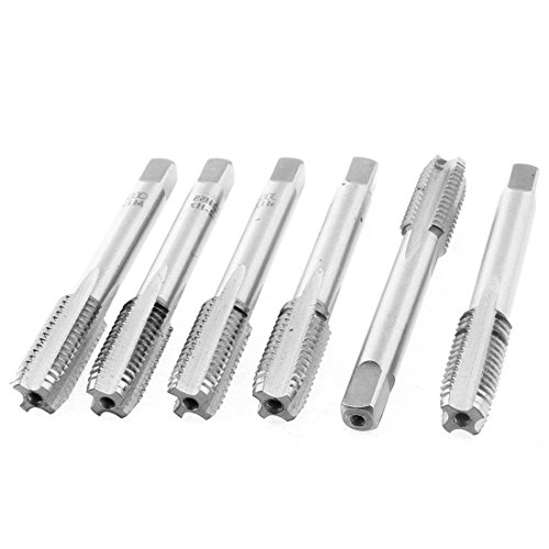 Aexit M12 Straight Taps Shank 4 Flutes Threading Tool HSS Machine Connector Tap Pipe Taps 3 Pairs