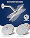 Waterfall Showerhead VMASSTONE High Pressure Showerhead - Tool Free Installation- with Large Spray Surfaces and 200 Nozzles for Delicate and Unstimulate Shower Experience (EM-001 Chrome/Light Grey)