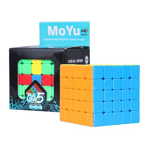 Image of MoYu Meilong Professional Speed Cube, Stickerless Magic Puzzle Cube with Instructions (Size 5x5)