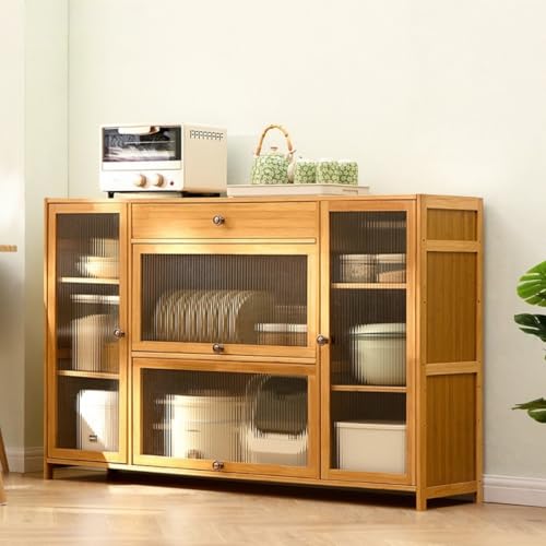 TIMDU �L�b�`�����[���b�N �H��I �|�� ���[�����o���t�� ��32cm ��e�ʃX�g���[�W �h�o �g�ݗ��Ă��ȒP �ȃX�y�[�X �L�b�`���A���r���O���[���A�Ƒ��ł̎g�p�ɓK���Ă��܂� (�؂̐F,135*32*84cm)