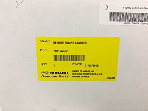 Subaru Genuine 2013-2014 Legacy Remote Engine Start Kit - H011SAJ401
