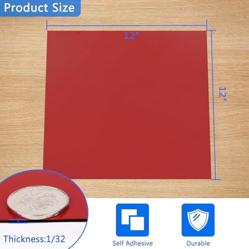 Image of WochiTV Adhesive Solid Rubber Sheets, 12 inch Wide x 1 /32 inch Thick x 12 inch Long Self Stick Black Neoprene Rubber Strips Rolls Perfect for DIY Insulation Cushion Gasket, Sealing, Liner, Weather Striping