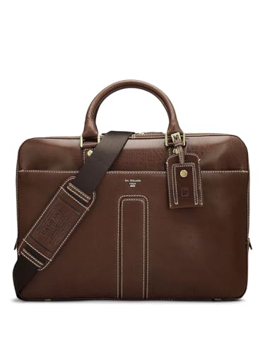 Image of Da Milano Leather Laptop Bag for Men & for Women - Fits Upto 15 inch Laptop