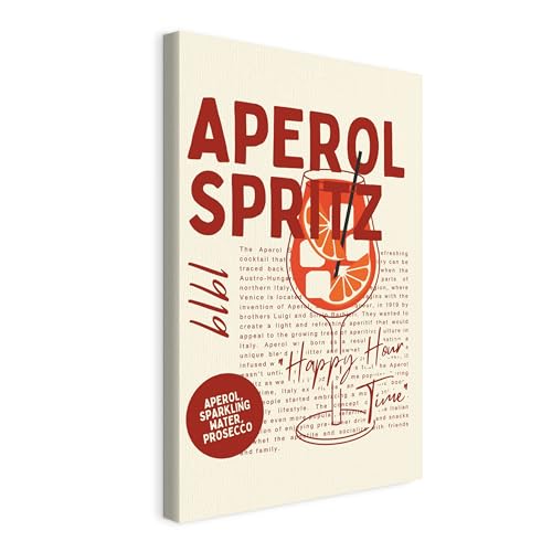 Tableau sur toile Aperol Spritz pour habiller un mur vide avec une deco moderne vintage 30x45