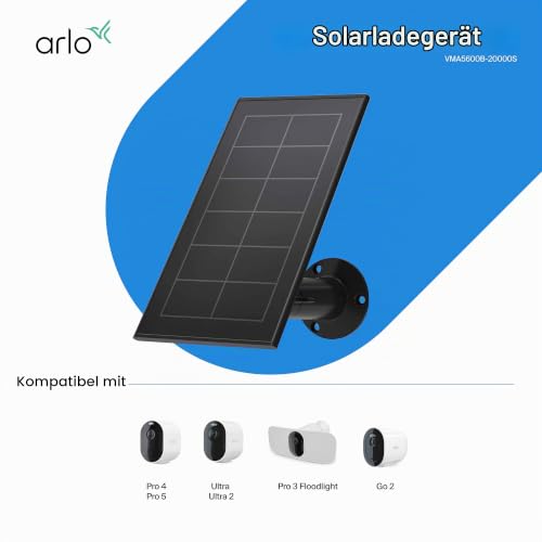 Arlo Zertifiziertes Zubehör, Solarpanel, Kabel 2.4m, Wetterfest, Kompatibel Mit Pro 3, Pro 4 (+XL), Pro 5, Floodlight, Ultra 2 (+XL), Go 2… – Ansicht 5