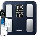Masmssm Balance Connectée Pèse-Personne, Balance Connectée Impédancemètre 8-en-1 Grand VA ...