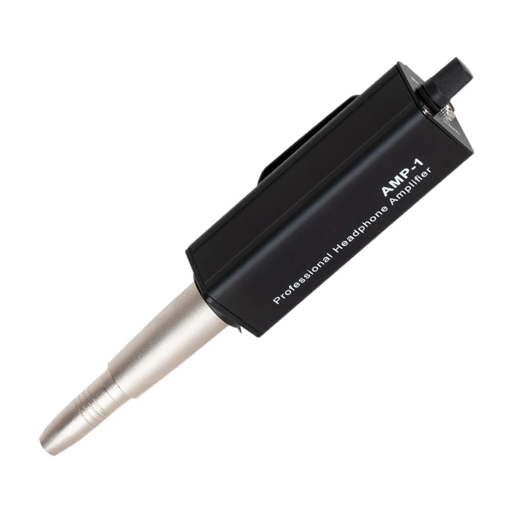 Bloepum 1 Piece XLR to 3.5mm Headphone Amplifier Converter Black & Silver with Aluminum Alloy Body for Stage Performance