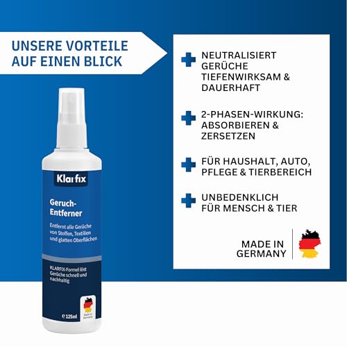 Enzymreiniger gegen Katzenurin & Hundeurin – Geruchneutralisator Spray mit 2‑Phasen Enzym-Formel | Cat Urine Enzyme Cleaner Destroyer für Haushalt, Textilien & Auto (125 ml)