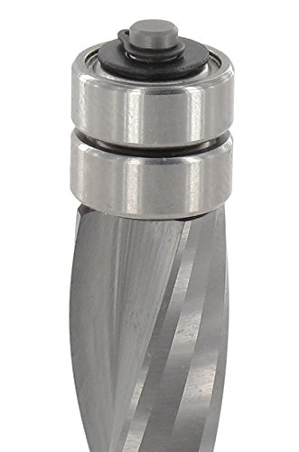ENT 13490 Bündigfräser Premium Spiralgenutet VHW, Schaft (S) 8 mm, Durchmesser (D) 10 mm, NL 25 mm, SL 32 mm, GL 76 mm, doppeltem Kugellager