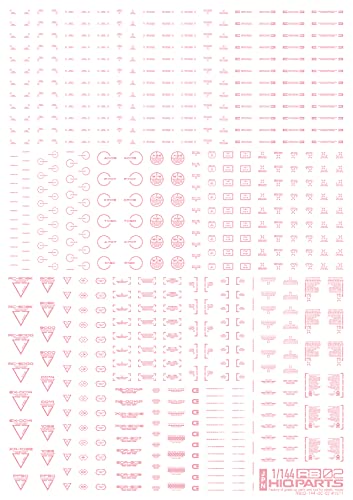 HiQ Parts 1/144 RB02 Caution Decal Pastel Pink (1pc) - Model Building Tools and Accessories # RB02-144PPI